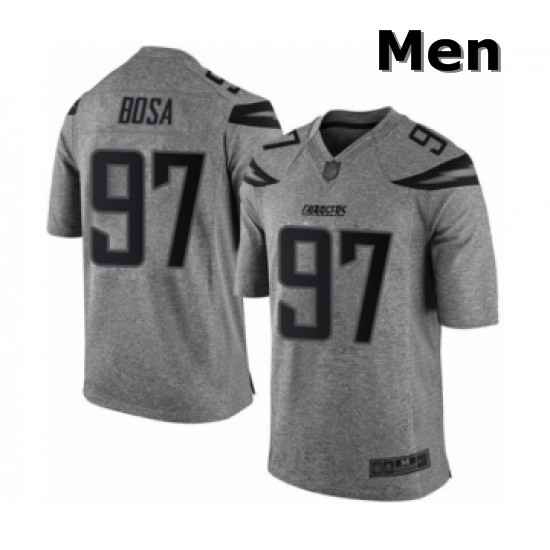 Men Los Angeles Chargers 97 Joey Bosa Limited Gray Gridiron Football Jersey